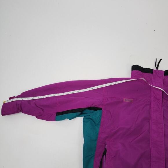 Vintage 90s Colorblock Columbia Nylon Ski Jacket - M - Picture 9 of 11